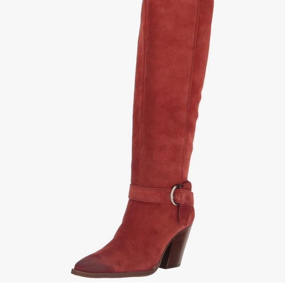 Vince Camuto Shoes - Women's Red Suede Knee-High Boots